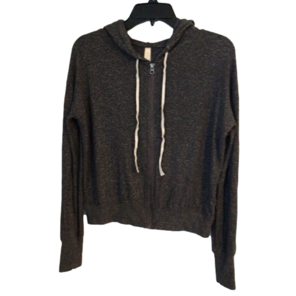 Live, Love Dream Hooded Gray Sweater Jacket. Size Medium.